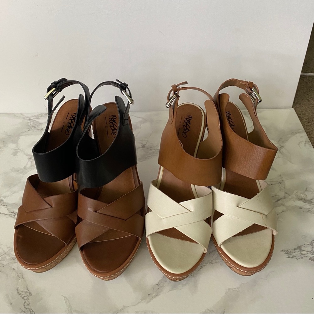 Two For One! Mossimo wedge cork sandals multicolor